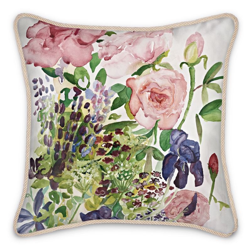 Summer Roses Silk Cushion